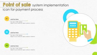 Point Of Sale System Implementation Icon For Payment Process
