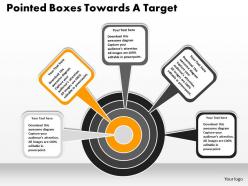 Pointed boxes towards a target powerpoint templates ppt presentation slides 812
