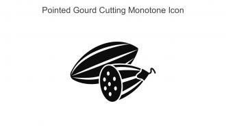 Pointed Gourd Cutting Monotone Icon In Powerpoint Pptx Png And Editable Eps Format