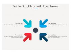 Pointer scroll icon with four arrows