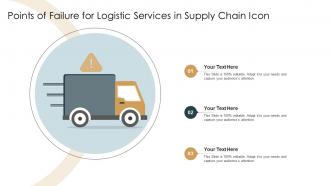 Points Of Failure For Logistic Services In Supply Chain Icon