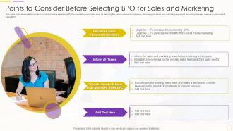 Points To Consider Before Selecting Bpo For Sales And Marketing
