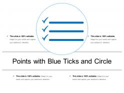 Points With Blue Ticks And Circle