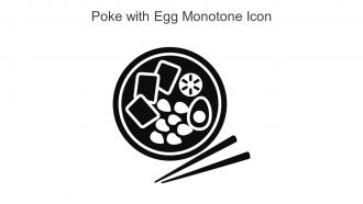 Poke With Egg Monotone Icon In Powerpoint Pptx Png And Editable Eps Format