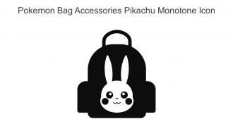 Pokemon Bag Accessories Pikachu Monotone Icon In Powerpoint Pptx Png And Editable Eps Format