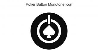 Poker Button Monotone Icon In Powerpoint Pptx Png And Editable Eps Format