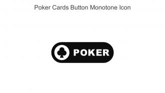 Poker Cards Button Monotone Icon In Powerpoint Pptx Png And Editable Eps Format