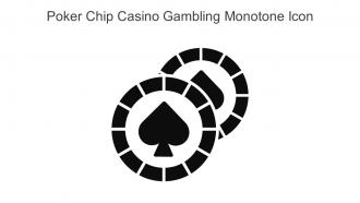 Poker Chip Casino Gambling Monotone Icon In Powerpoint Pptx Png And Editable Eps Format