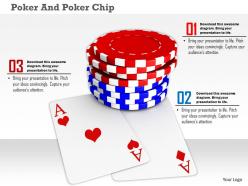 Poker chips on playing cards to win game