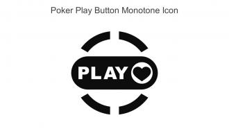 Poker Play Button Monotone Icon In Powerpoint Pptx Png And Editable Eps Format
