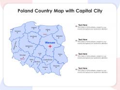 Poland Country Map With Capital City