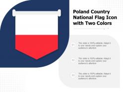 Poland country national flag icon with two colors