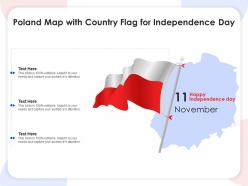 Poland Map With Country Flag For Independence Day