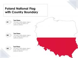 Poland national flag with country boundary
