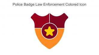 Police Badge Law Enforcement Colored Icon In Powerpoint Pptx Png And Editable Eps Format