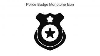Police Badge Monotone Icon In Powerpoint Pptx Png And Editable Eps Format