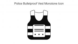 Police Bulletproof Vest Monotone Icon In Powerpoint Pptx Png And Editable Eps Format