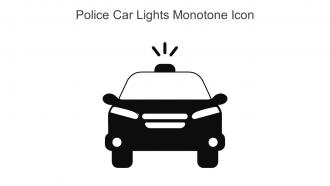 Police Car Lights Monotone Icon In Powerpoint Pptx Png And Editable Eps Format