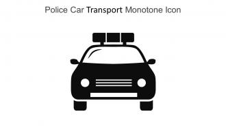 Police Car Transport Monotone Icon In Powerpoint Pptx Png And Editable Eps Format