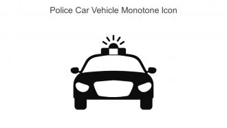 Police Car Vehicle Monotone Icon In Powerpoint Pptx Png And Editable Eps Format