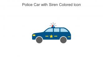 Police Car With Siren Colored Icon In Powerpoint Pptx Png And Editable Eps Format