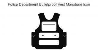 Police Department Bulletproof Vest Monotone Icon In Powerpoint Pptx Png And Editable Eps Format