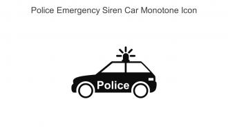 Police Emergency Siren Car Monotone Icon In Powerpoint Pptx Png And Editable Eps Format
