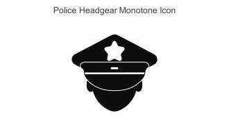 Police Headgear Monotone Icon In Powerpoint Pptx Png And Editable Eps Format