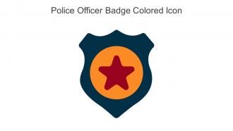 Police Officer Badge Colored Icon In Powerpoint Pptx Png And Editable Eps Format