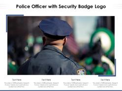 Police officer with security badge logo