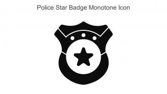 Police Star Badge Monotone Icon In Powerpoint Pptx Png And Editable Eps Format