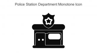 Police Station Department Monotone Icon In Powerpoint Pptx Png And Editable Eps Format