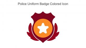 Police Uniform Badge Colored Icon In Powerpoint Pptx Png And Editable Eps Format