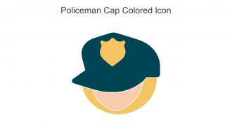 Policeman Cap Colored Icon In Powerpoint Pptx Png And Editable Eps Format