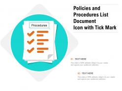 Policies and procedures list document icon with tick mark