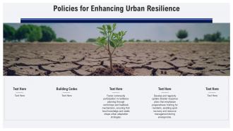 Policies For Enhancing Urban Resilience PPT Template ST AI SS