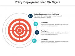 Policy deployment lean six sigma ppt powerpoint presentation model pictures cpb