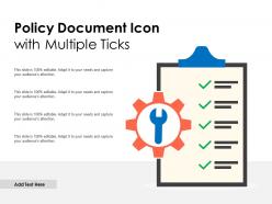 Policy document icon with multiple ticks