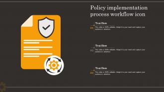 Policy Implementation Process Workflow Icon