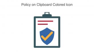 Policy On Clipboard Colored Icon In Powerpoint Pptx Png And Editable Eps Format