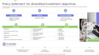 Policy Statement For Diversified Investment Objectives