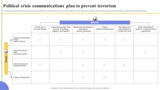 Political Crisis Communications Plan To Prevent Terrorism
