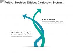 Political decision efficient distribution system minimize impact stage