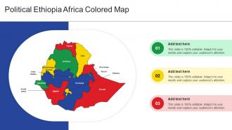 Political Ethiopia Africa Colored Map