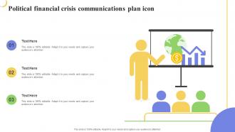 Political Financial Crisis Communications Plan Icon