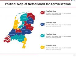 Political map of netherlands for administration