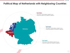 Political map of netherlands with neighboring countries