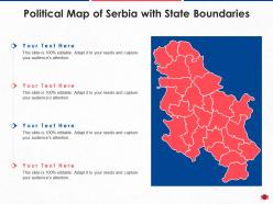 Political map of serbia with state boundaries
