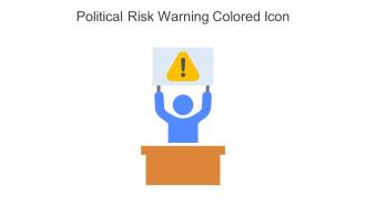 Political Risk Warning Colored Icon In Powerpoint Pptx Png And Editable Eps Format