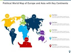 Political world map of europe and asia with key continents